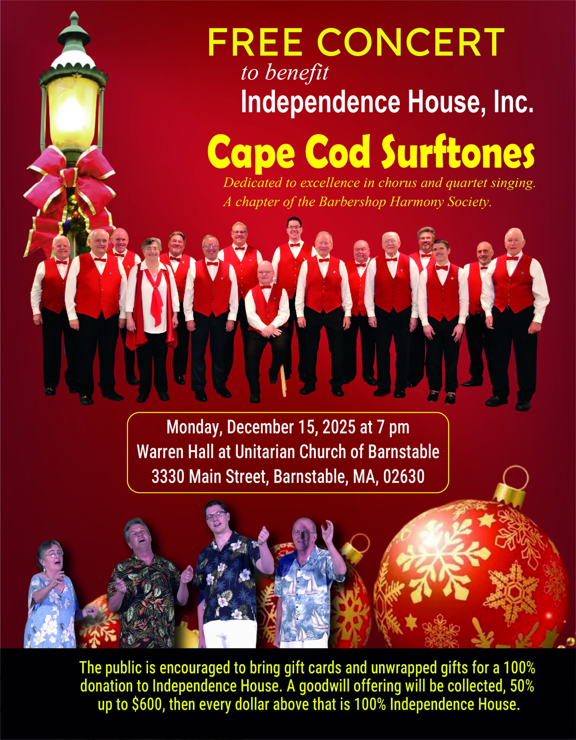 Free Benefit Concert Featuring the Cape Cod Surftones